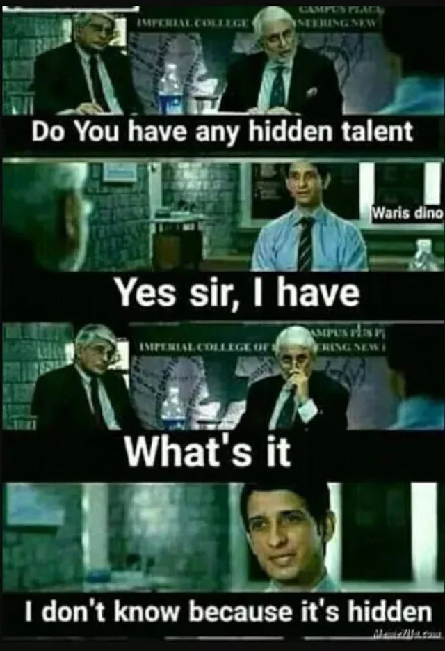 Hidden talents meme