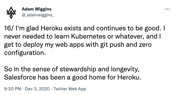 Wiggins reflection on Heroku's acquisition 10 years later