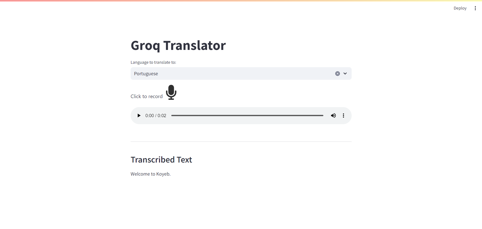 transcribed speech-to-text