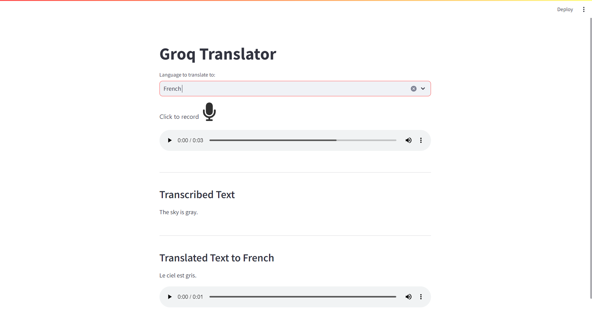 Translating to French