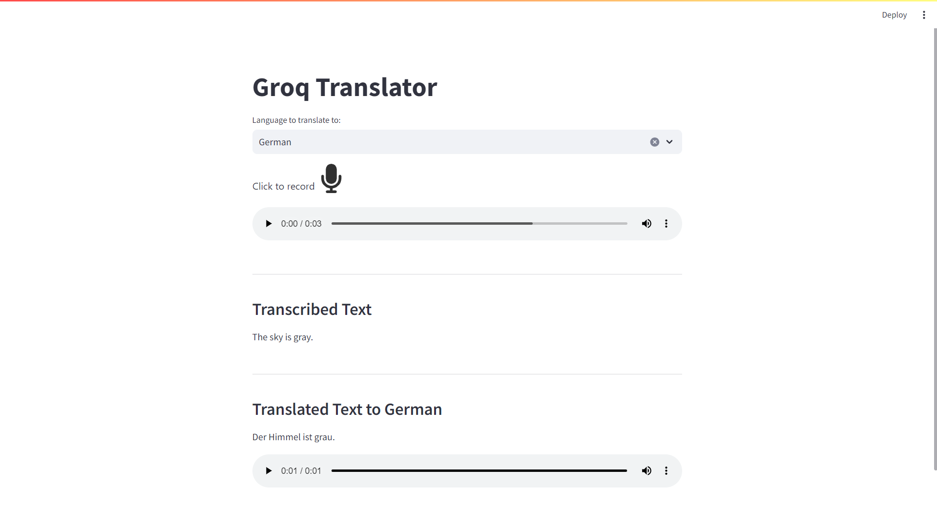 Translating to German