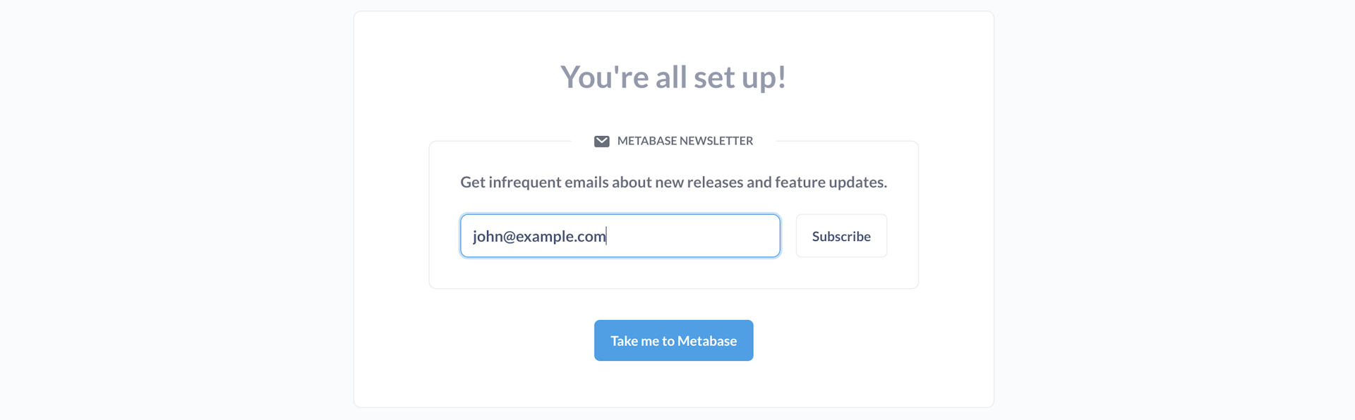 Metabase newsletter