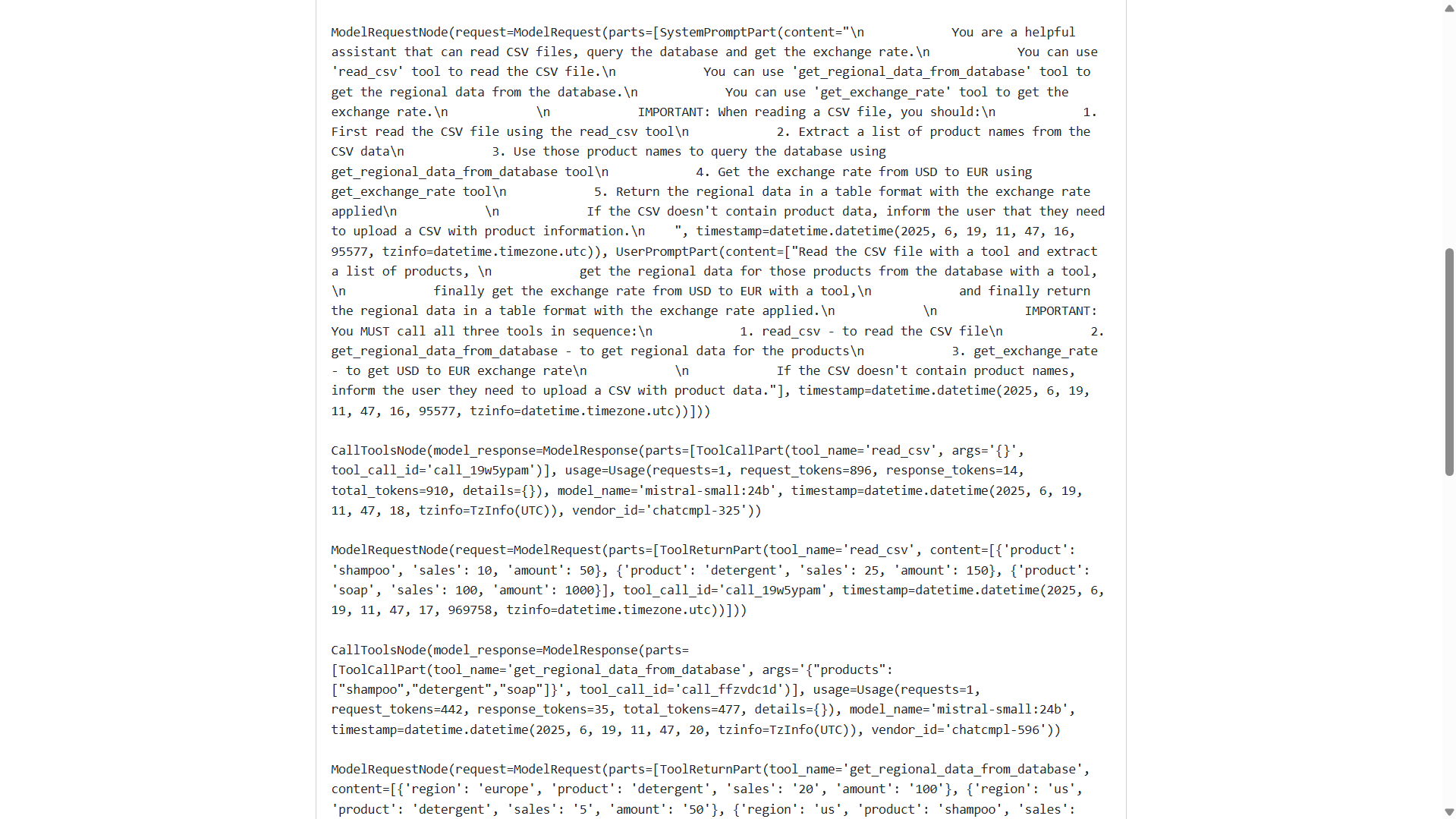 Execution Log