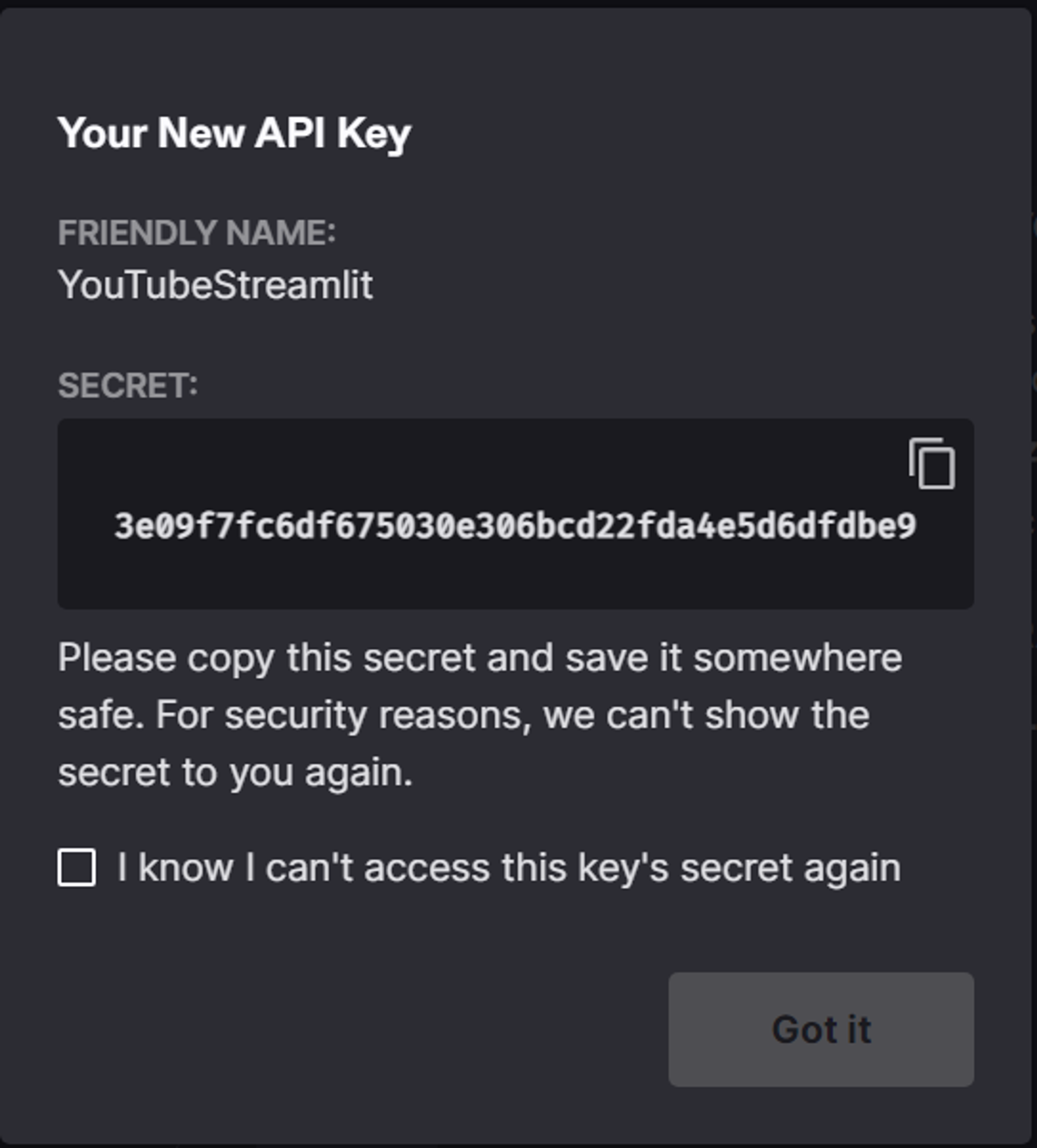 Your Deepgram API key